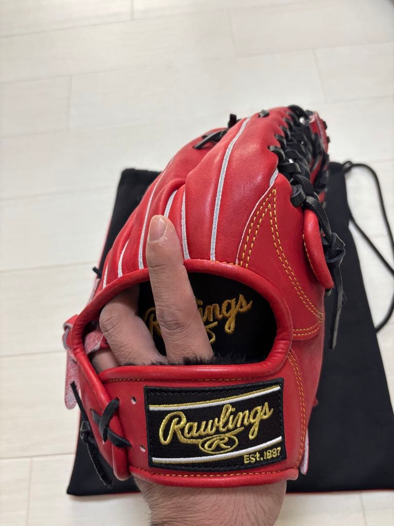 Rawlings 外野用軟式グローブ 赤