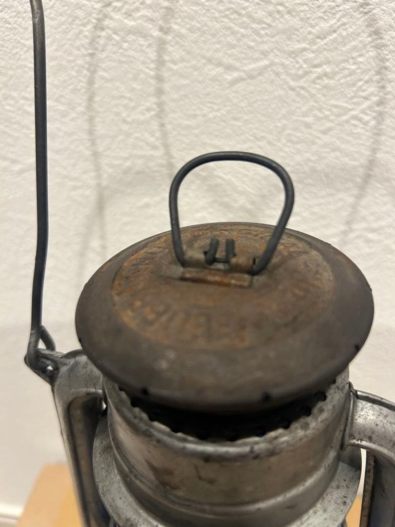 希少☆ヴィンテージ　フュアーハンドランタン　青ホヤ　純正品