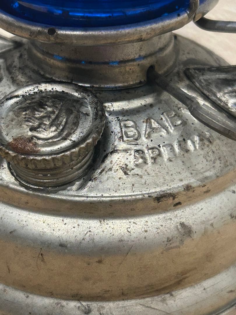 希少☆ヴィンテージ　フュアーハンドランタン　青ホヤ　純正品