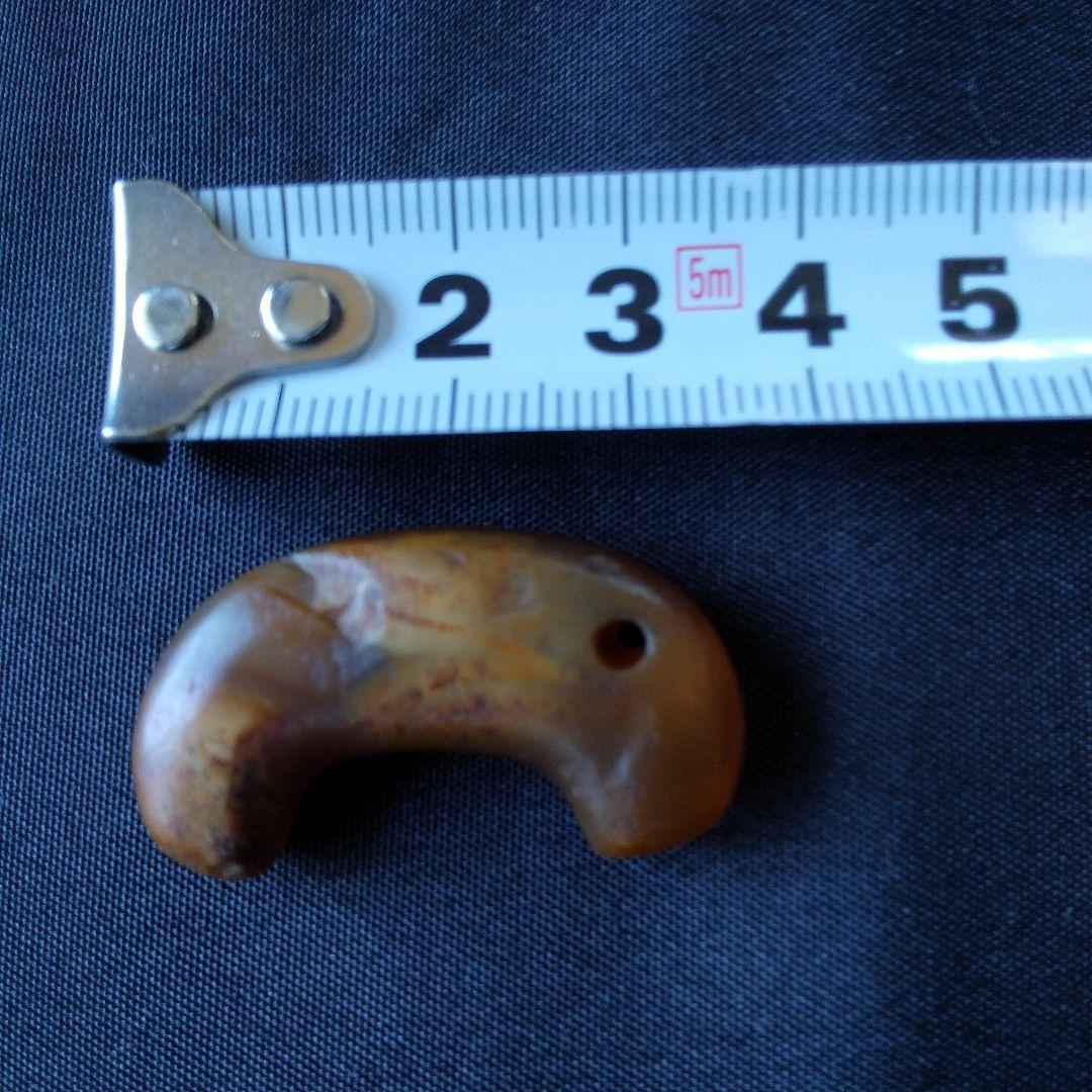 瑪瑙勾玉　メノウまがたま　古代装身具　古代美術　古墳時代　糸魚川ヒスイ勾玉