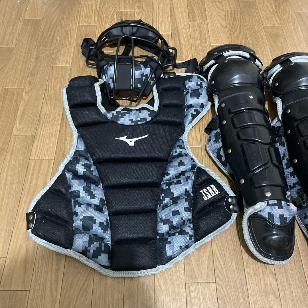 【限定】ミズノ 軟式用 キャッチャー防具 レガース マスク プロテクター セット