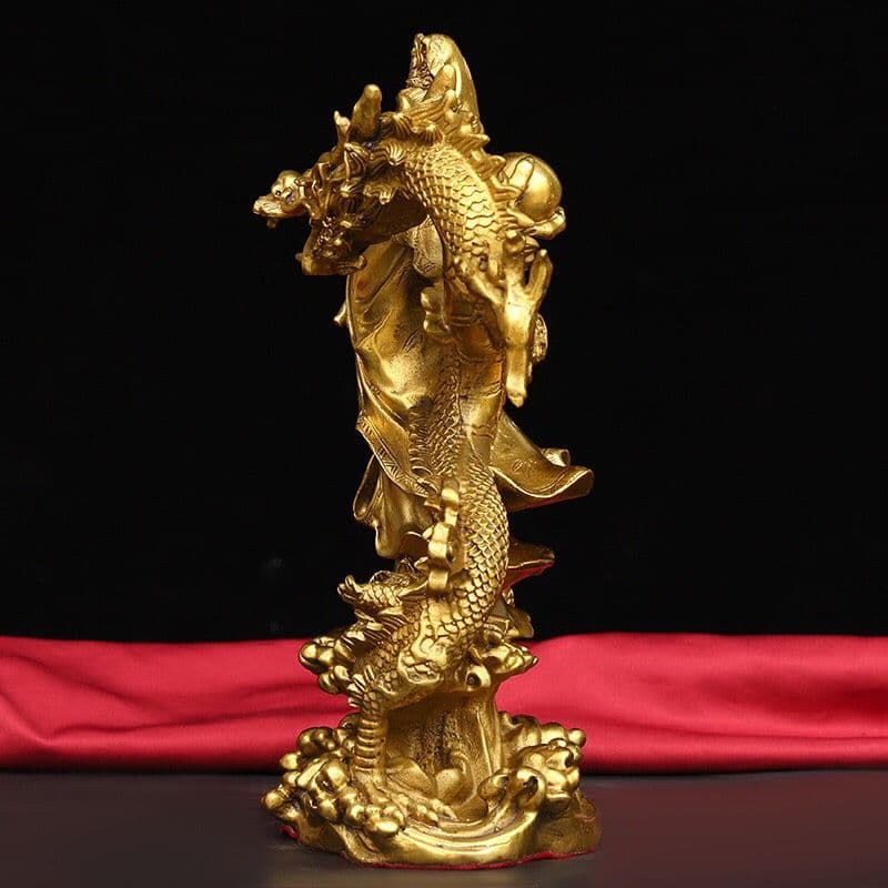 地蔵 菩薩 騎龍観音 銅製 仏像 彫刻 置物 開運 風水