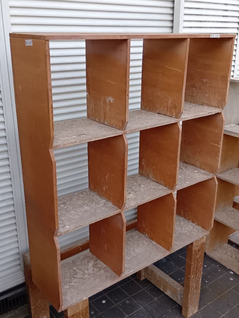 レース とまり木 9仕切りマス目棚　盆栽　苗木棚　工具棚　鳩道具　愛鳩の友レア