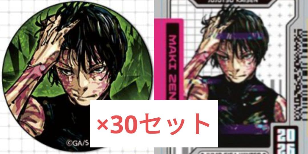 禪院真希　呪術廻戦　缶バッジ　ホロカード　ジャンプGIGA　WINTER　d1