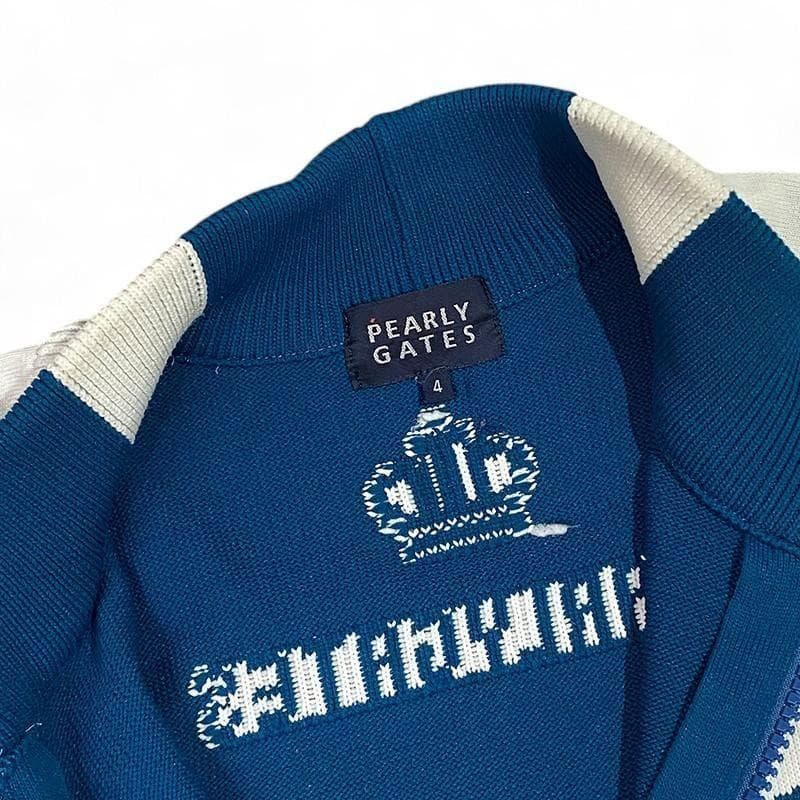 PEARLY GATES パーリーゲイツ ニット ジップ ジャケット ブルー 4