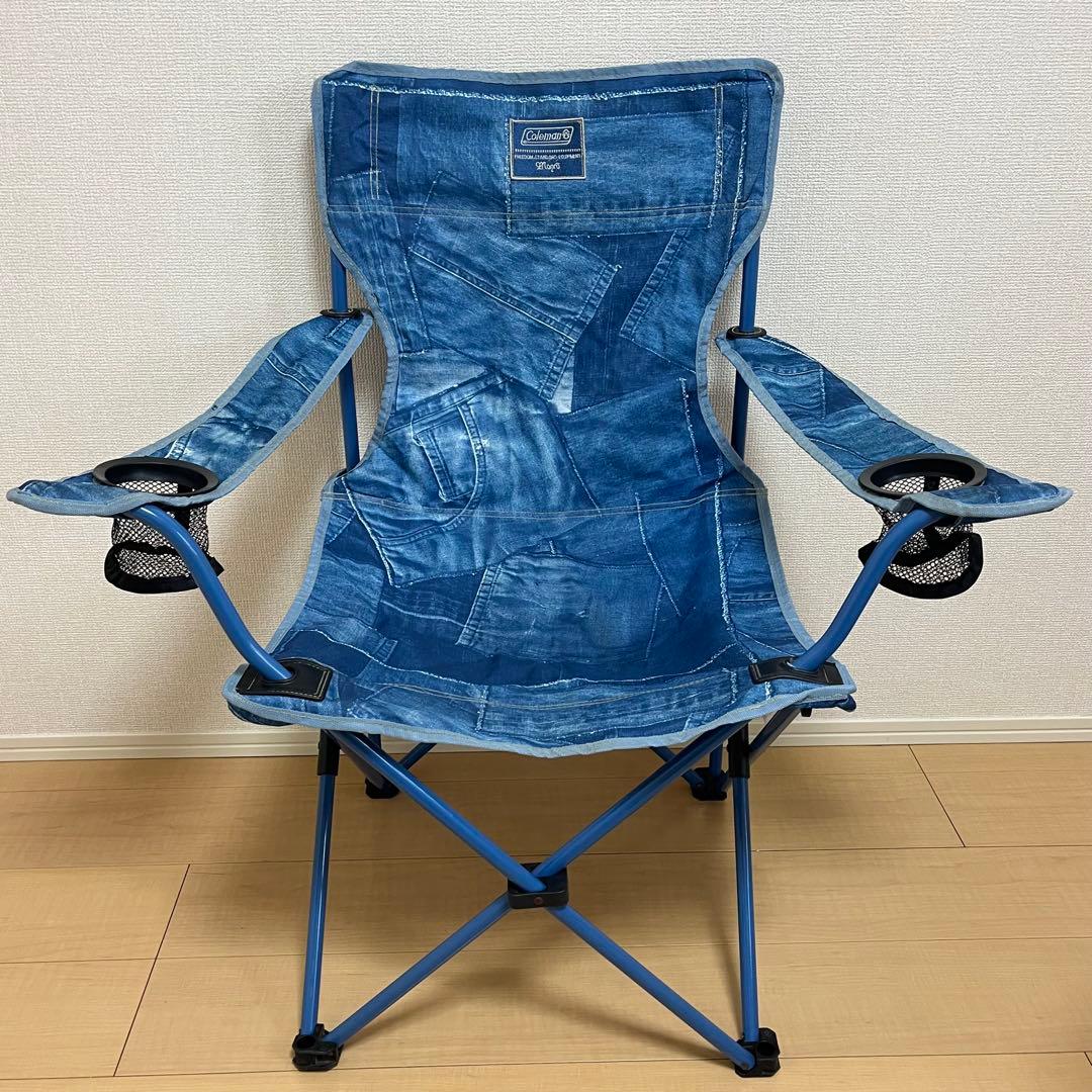 【廃盤】Coleman デニム風 コンパクト リゾートチェア ２脚セット イス
