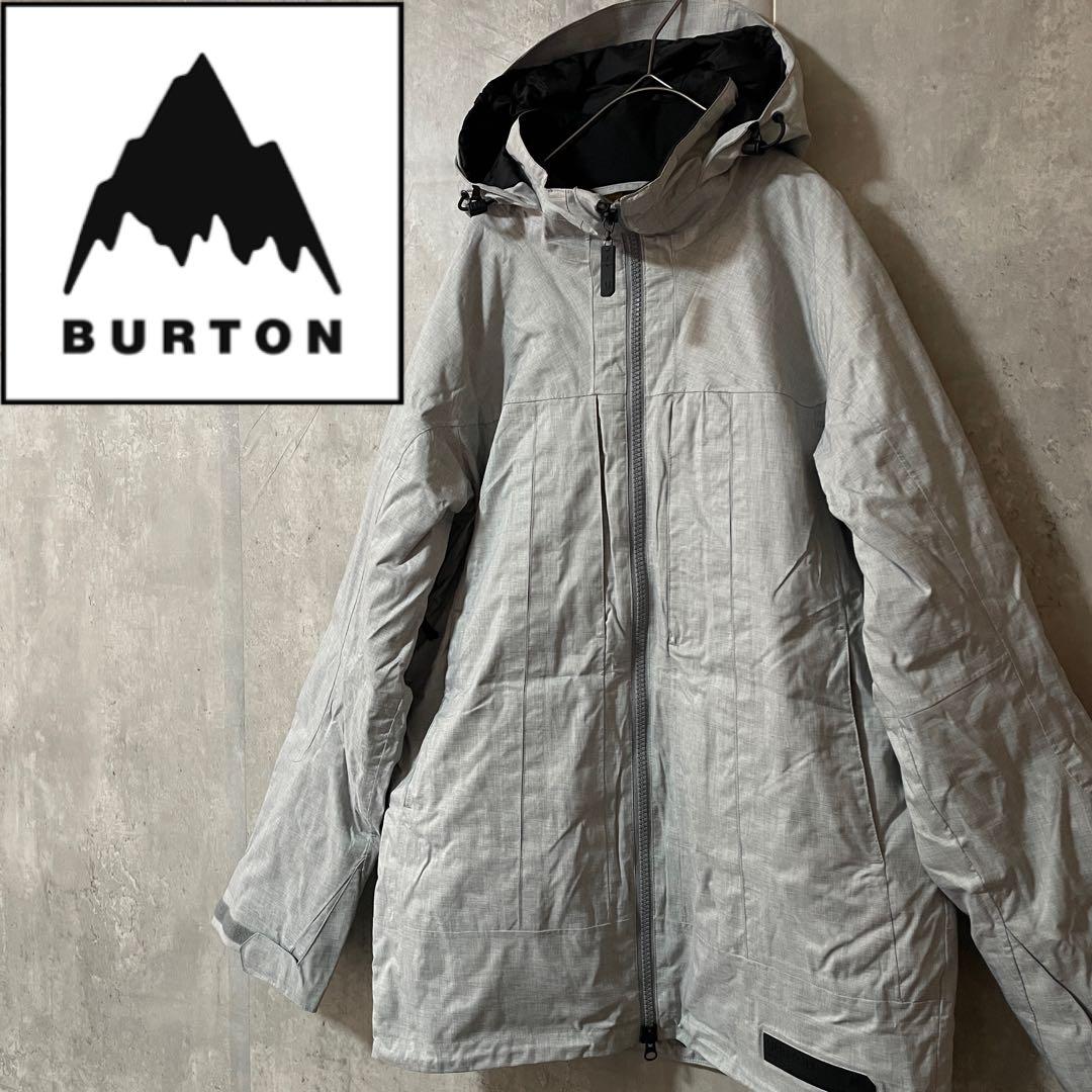 Burtonバートンスキーウェアスノーボードジャケットパーカーフード付白ホワイト