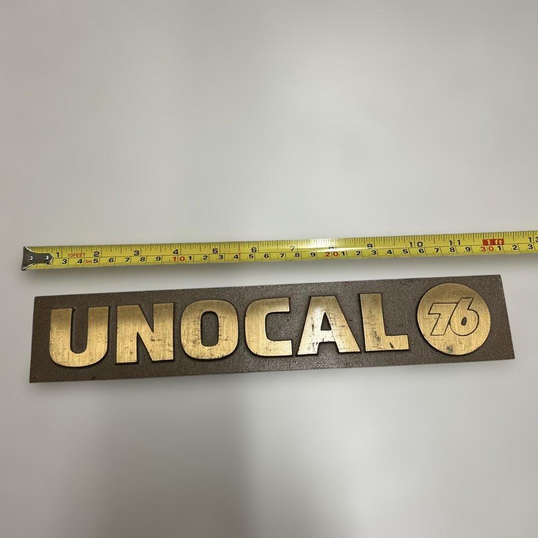 1988年UNOCAL 76 金属製サイン 約30cm