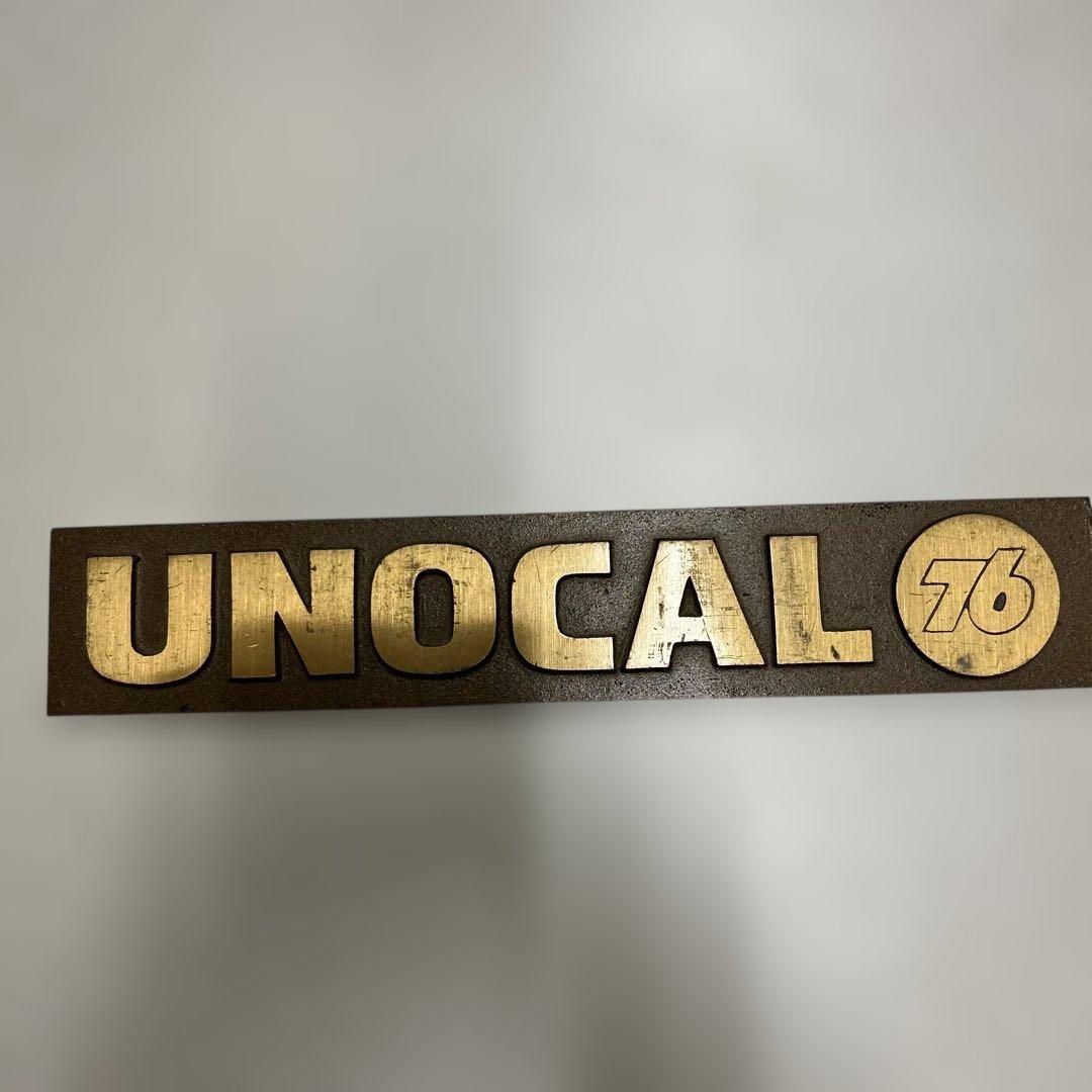 1988年UNOCAL 76 金属製サイン 約30cm