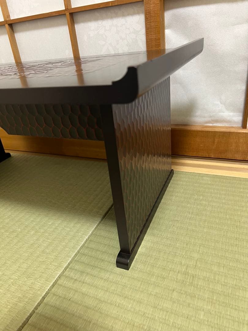 鎌倉彫花柄折りたたみ　レトロモダン昭和レトロ　花台写経台伝統工芸二月堂和風