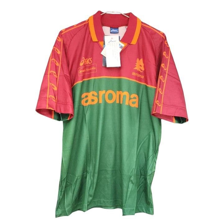 95-96 ASローマ　ASICSオフィシャル　トレーニングシャツ