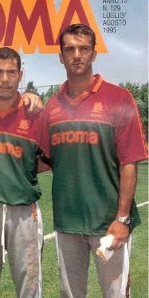 95-96 ASローマ　ASICSオフィシャル　トレーニングシャツ