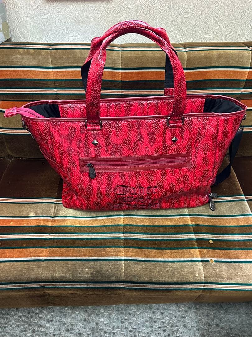 ダンスウィズドラゴン　ボストンバックショルダー付レッド