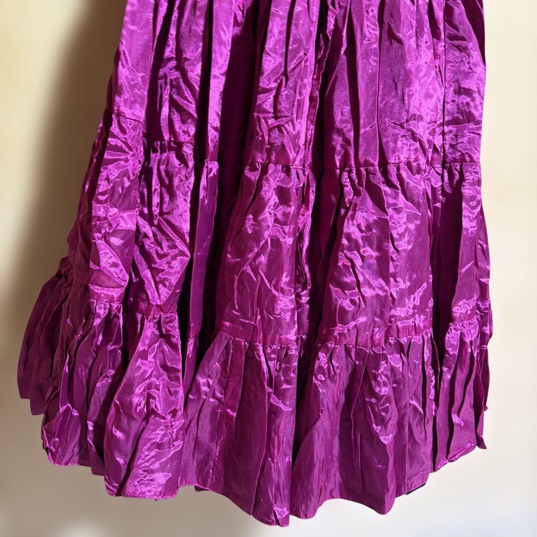 フラダンス Elastic Waist Satin Skirt