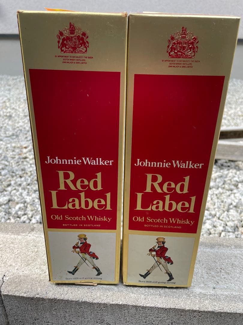 激レア通関封付　ジョニーウォーカー レッドラベル 箱付き 未開封 古酒　２本