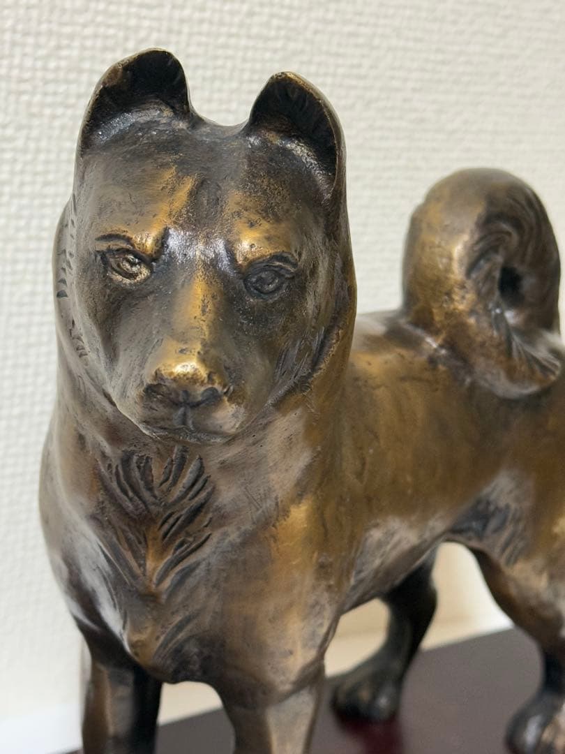 ブロンズ犬の置物 美術工芸品　アンティーク雑貨