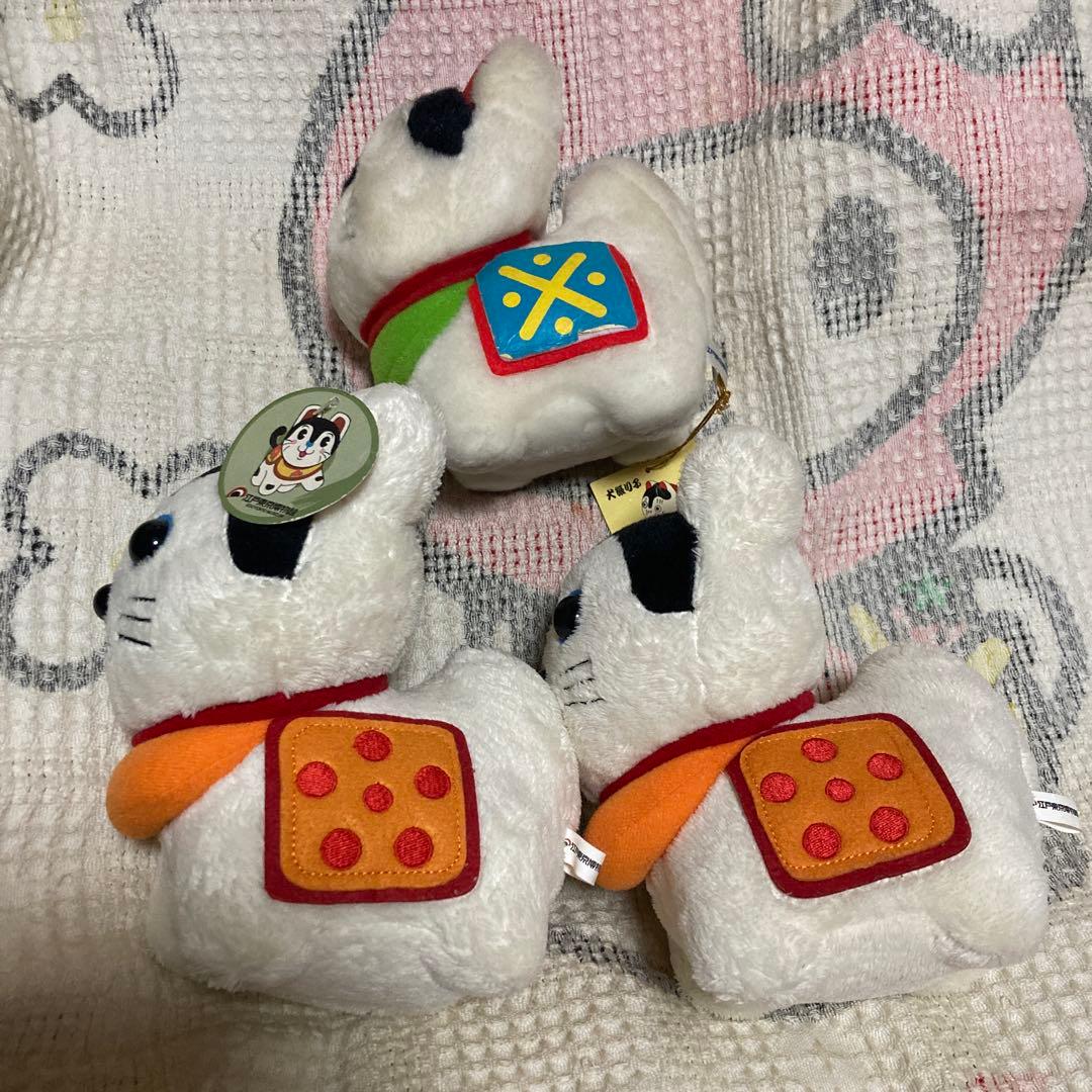 狛犬　犬張子　ぬいぐるみ　中古品　5コセット　YAMAGISHI&江戸東京博物館