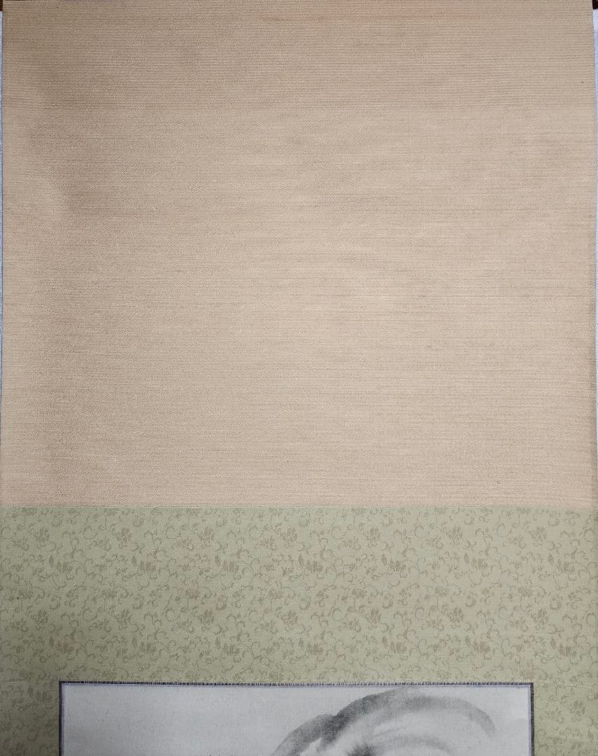 【工藝品】小川芋銭 筆　紙本　水墨画　 河童の図　かっぱの図　掛け軸　軸装