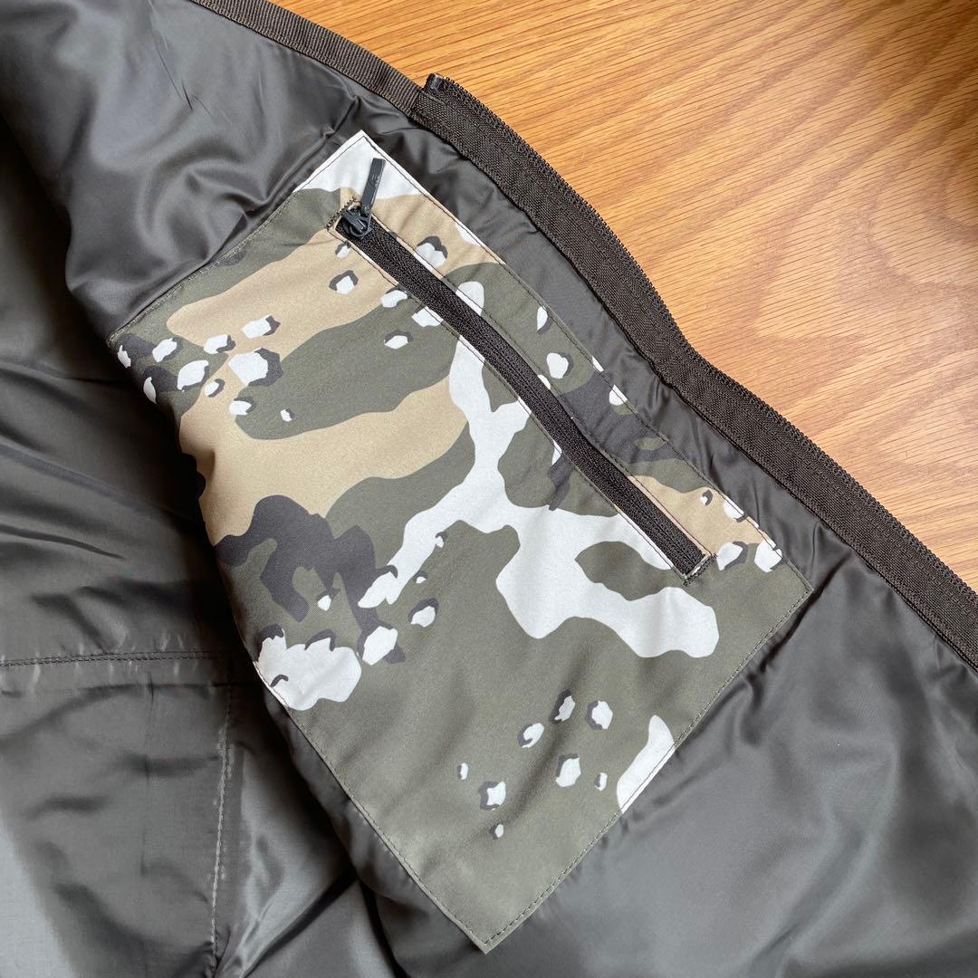 L ノースフェイス迷彩カモフラフィッシングギアメッシュベスト