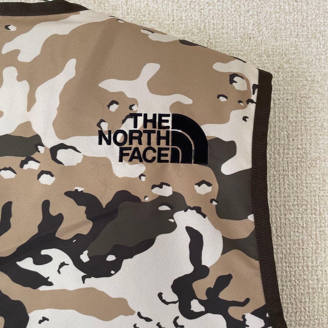 L ノースフェイス迷彩カモフラフィッシングギアメッシュベスト