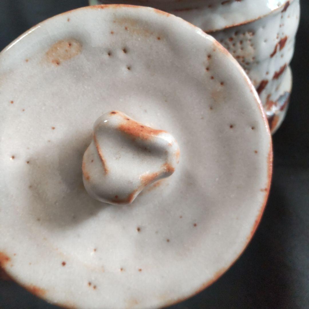 美濃焼 志野 万典窯★水差 未使用‼️ 蓋付き容器 茶道具 工芸品 インテリア