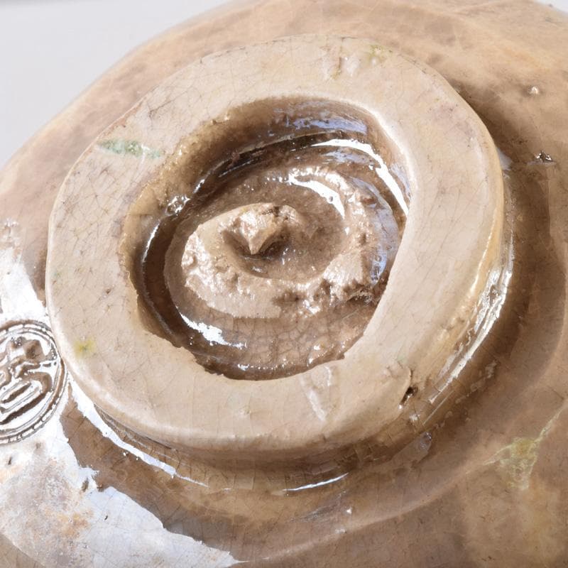 茶道具　啓寿庵　七宝釉薬彩　花文　茶碗　共箱　N　7219