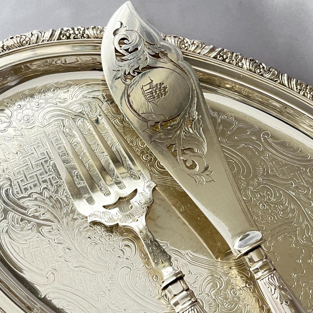 【William Yates】【純銀ハンドル】キングスパターン サーバー