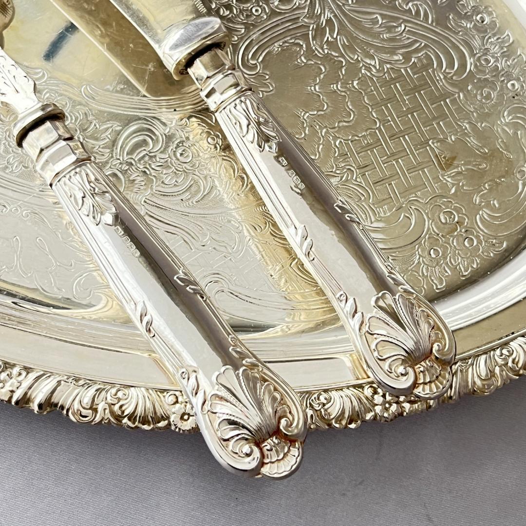 【William Yates】【純銀ハンドル】キングスパターン サーバー