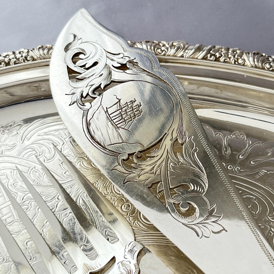 【William Yates】【純銀ハンドル】キングスパターン サーバー