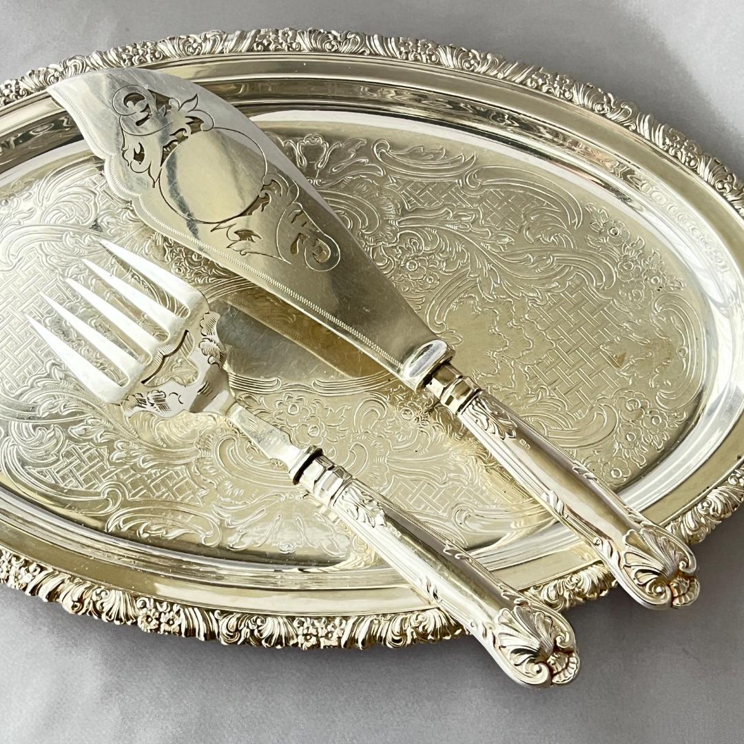 【William Yates】【純銀ハンドル】キングスパターン サーバー