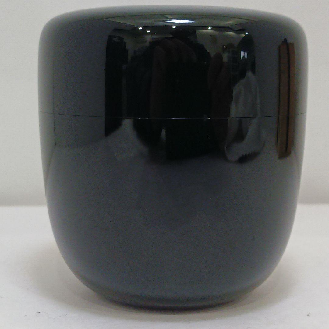 Y3031-2 茶道具 加賀蒔絵師 竹内幸斎作 立雛蒔絵 中棗 共箱　#13