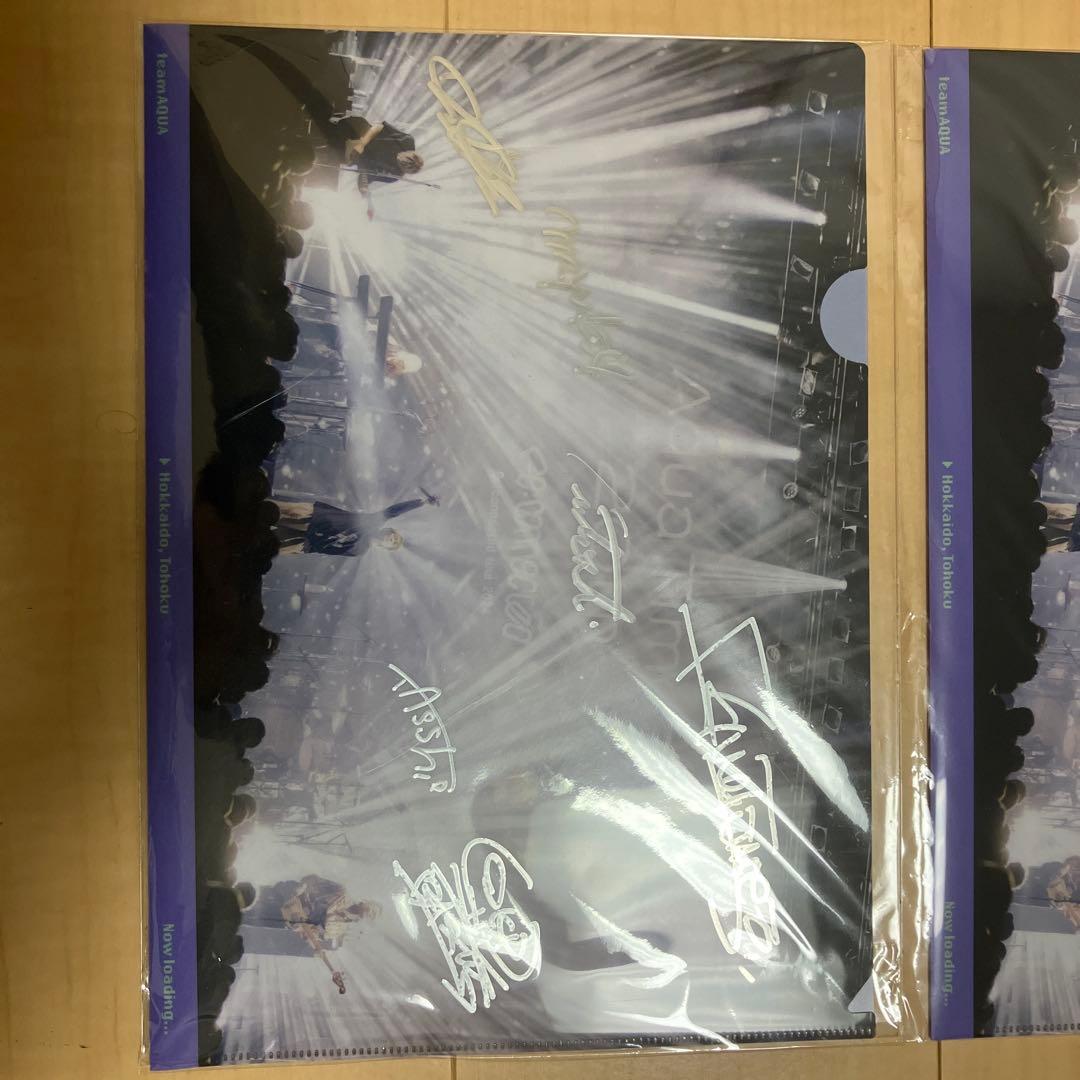 ぽ*ん様 Aqua Timez サイン入りライブクリアファイル2枚セット