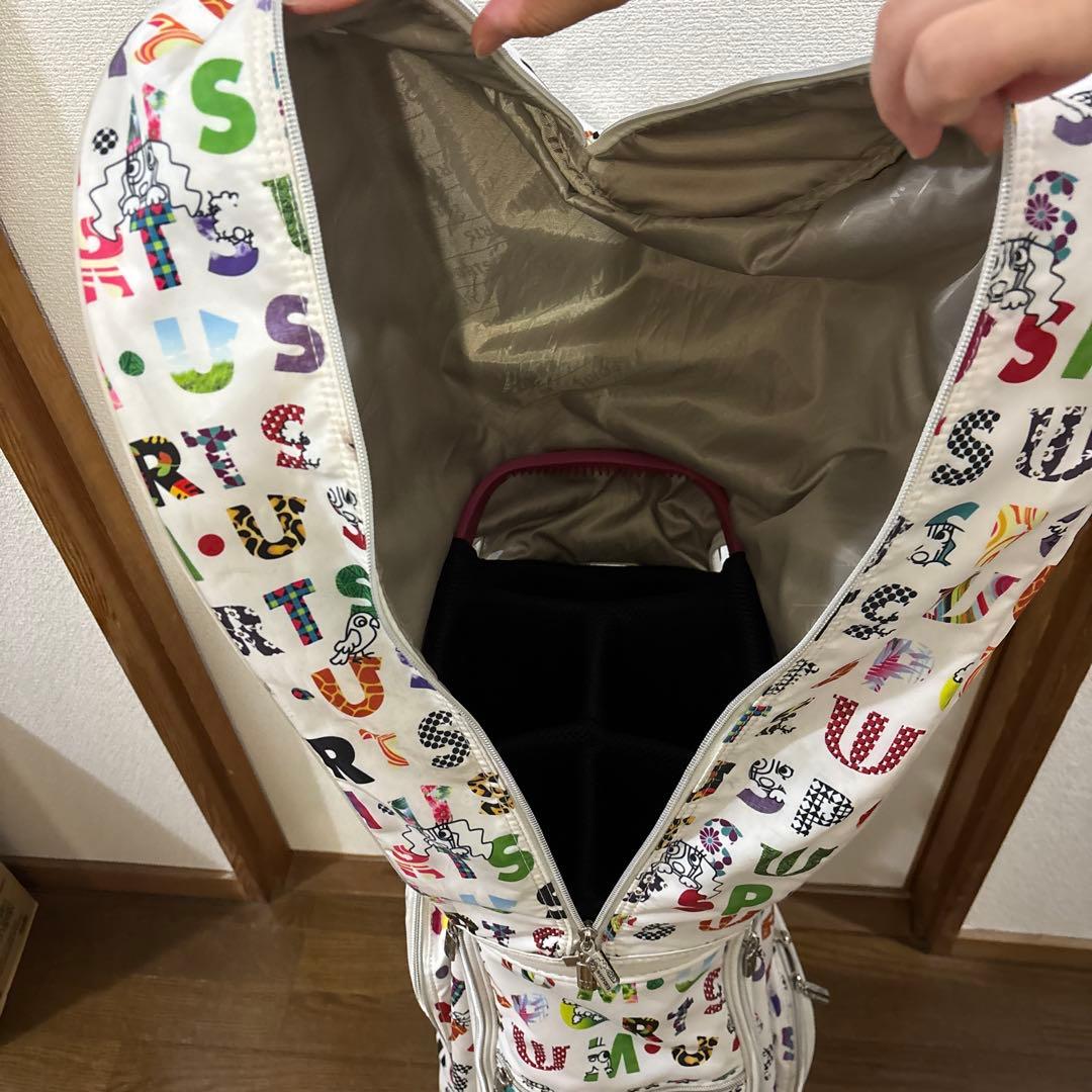 値下げ交渉可 カラフルスポーツロゴ ゴルフキャディバッグ