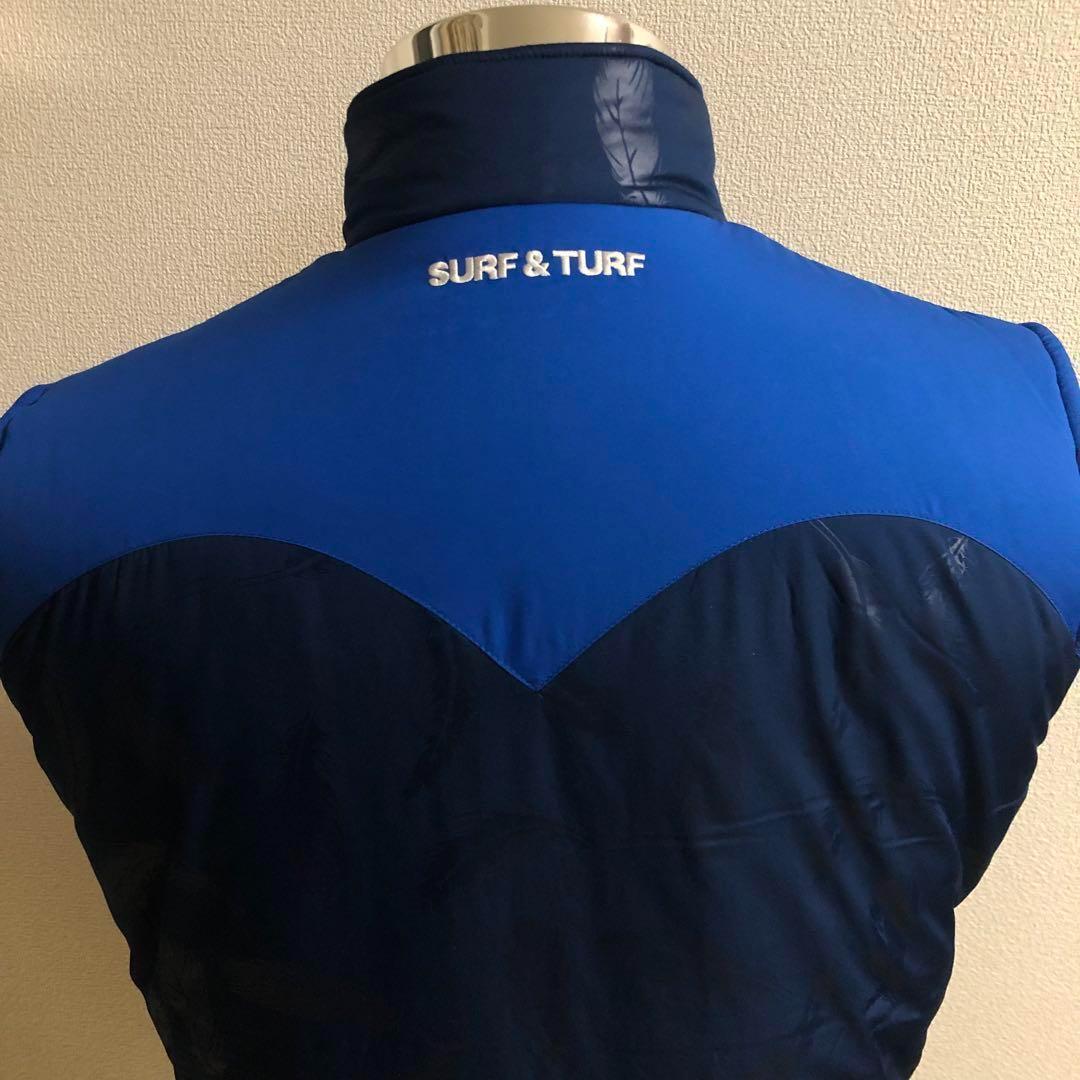 サーフアンドターフ リバーシブル 中綿 フリース ベスト★ネイビー Mサイズ