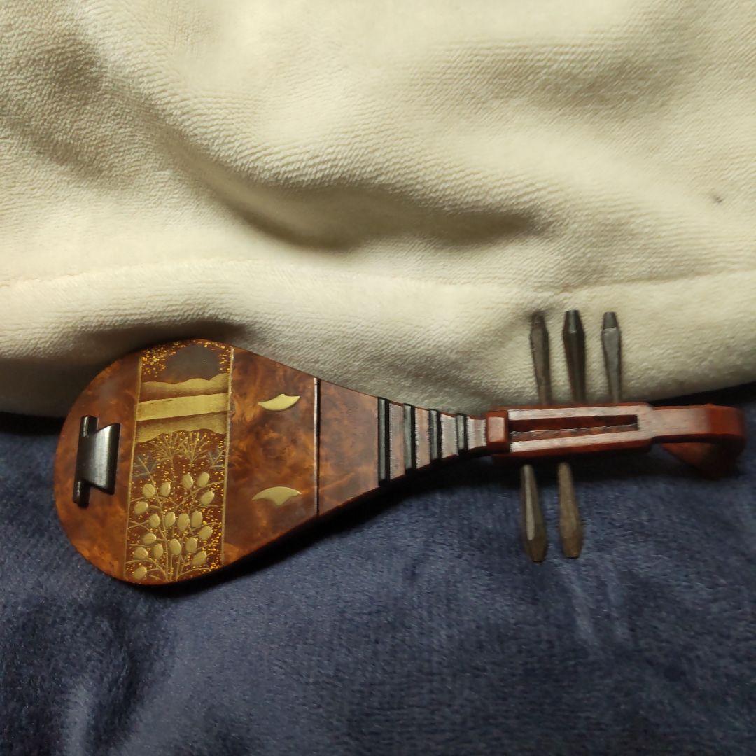 越前漆器 琵琶 松田眞扶氏作