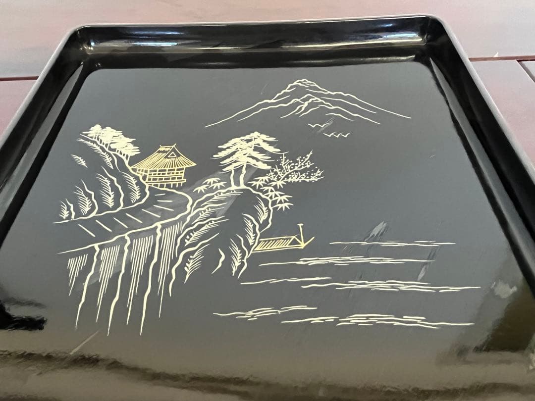 会席盆　漆器　工芸品　15枚セット　アンティーク