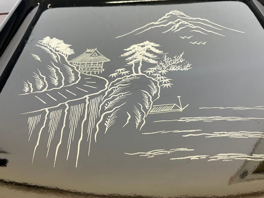 会席盆　漆器　工芸品　15枚セット　アンティーク