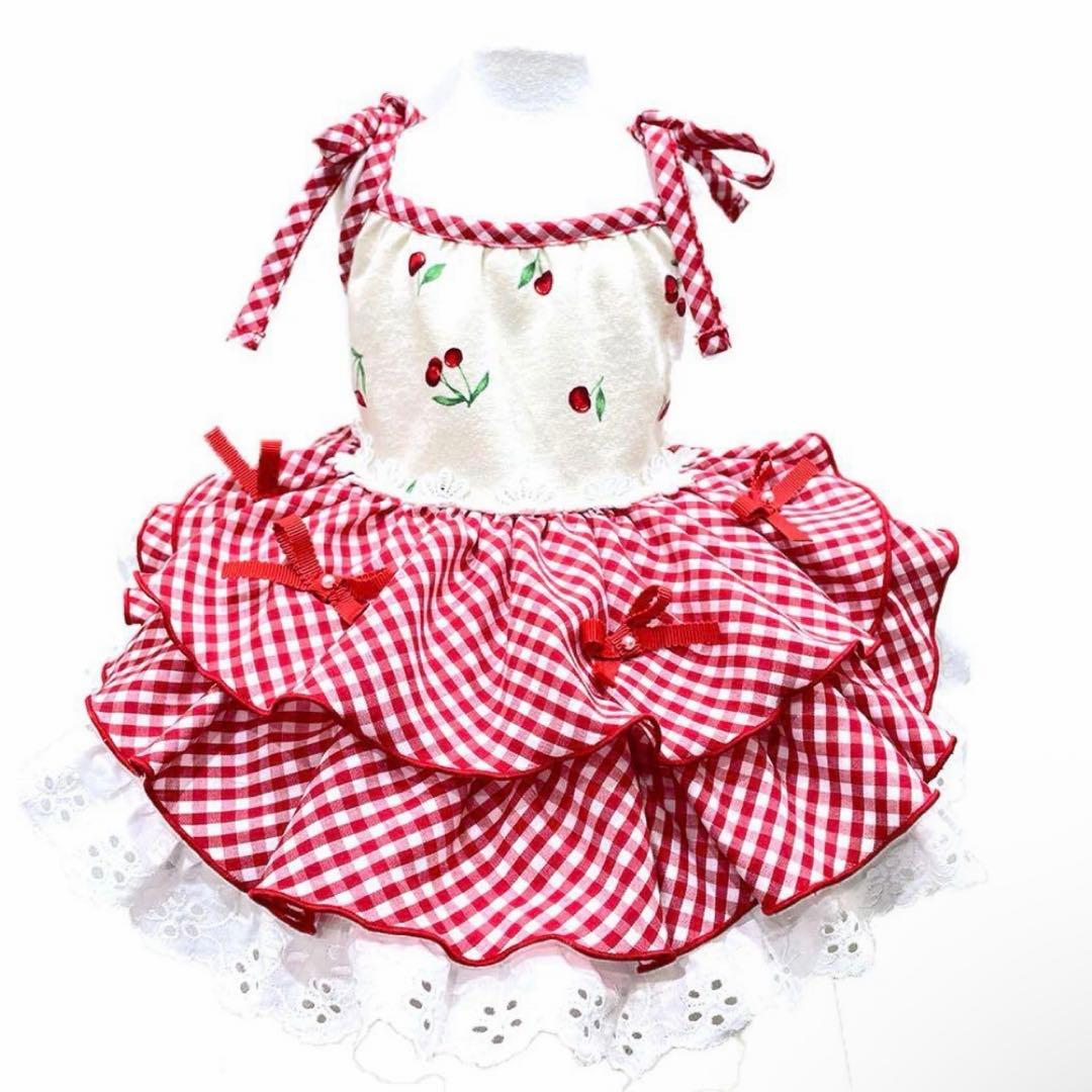 luxebirdie スリーズワンピース S さくらんぼ レッド