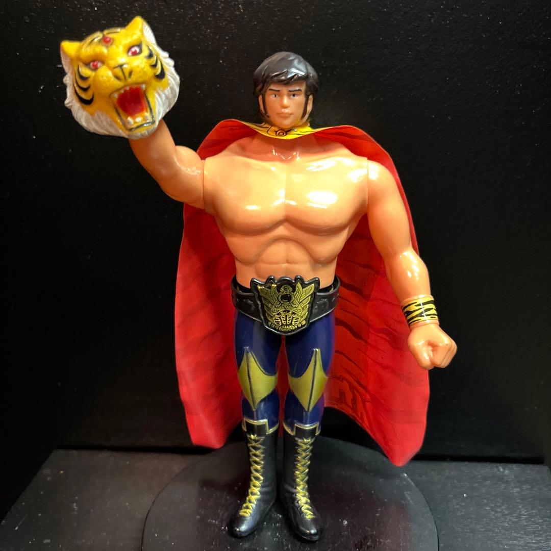タイガーマスク二世 ソフビ ポピー製 面取れ ビッグサイズ 当時物 極美品