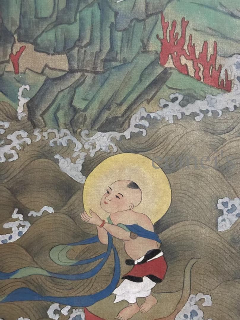 中国古美術 近代 丁観鵬 観音菩薩 掛軸 水墨画 肉筆 中国書画 古美味 中堂画