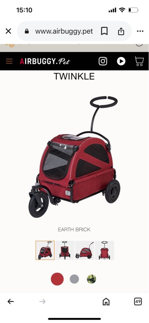 Air buggy TWINKLE ペットカート