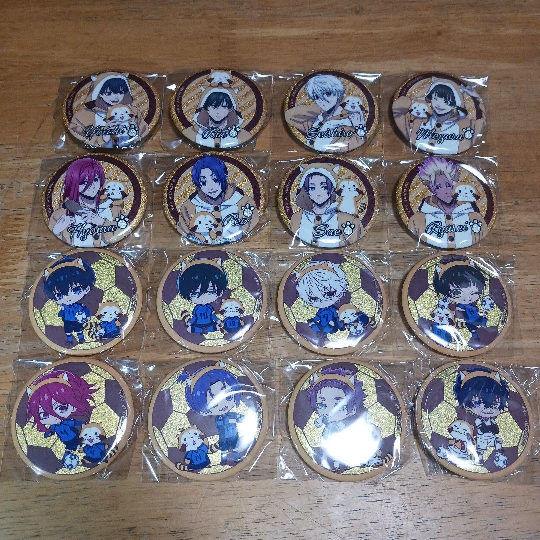 ブルーロック × RASCAL 全16種 グリッター缶バッジ ラスカル ver.