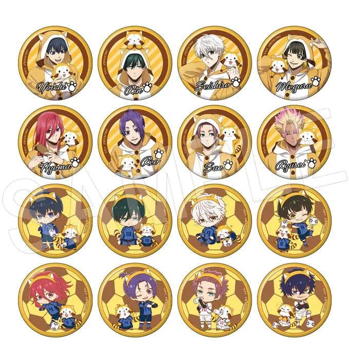 ブルーロック × RASCAL 全16種 グリッター缶バッジ ラスカル ver.