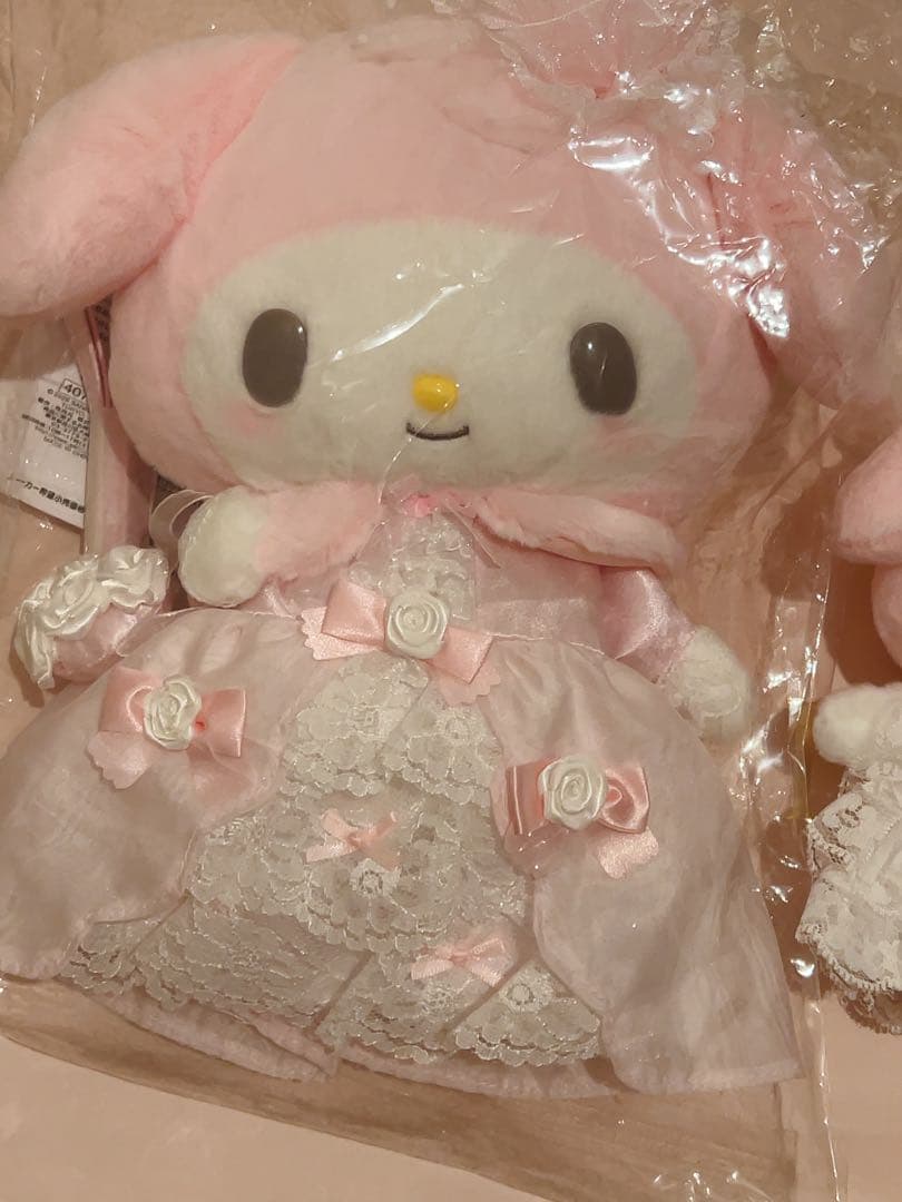 レディマイメロディ ぬいぐるみ風ショルダーバッグとマスコットホルダー セット