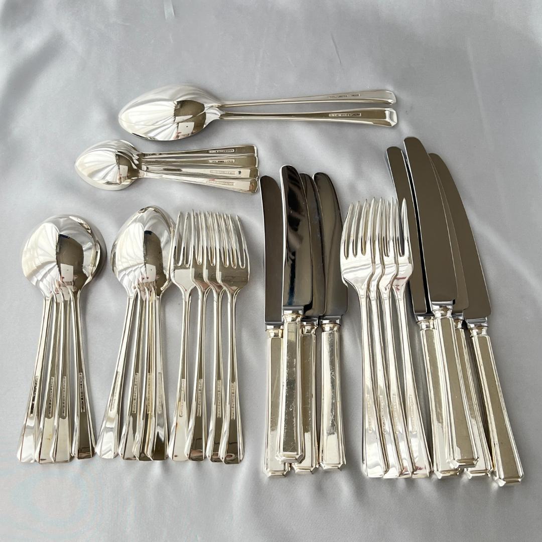 【英国】 アールデコ ディナーセット 4名用30本組 A1プレート