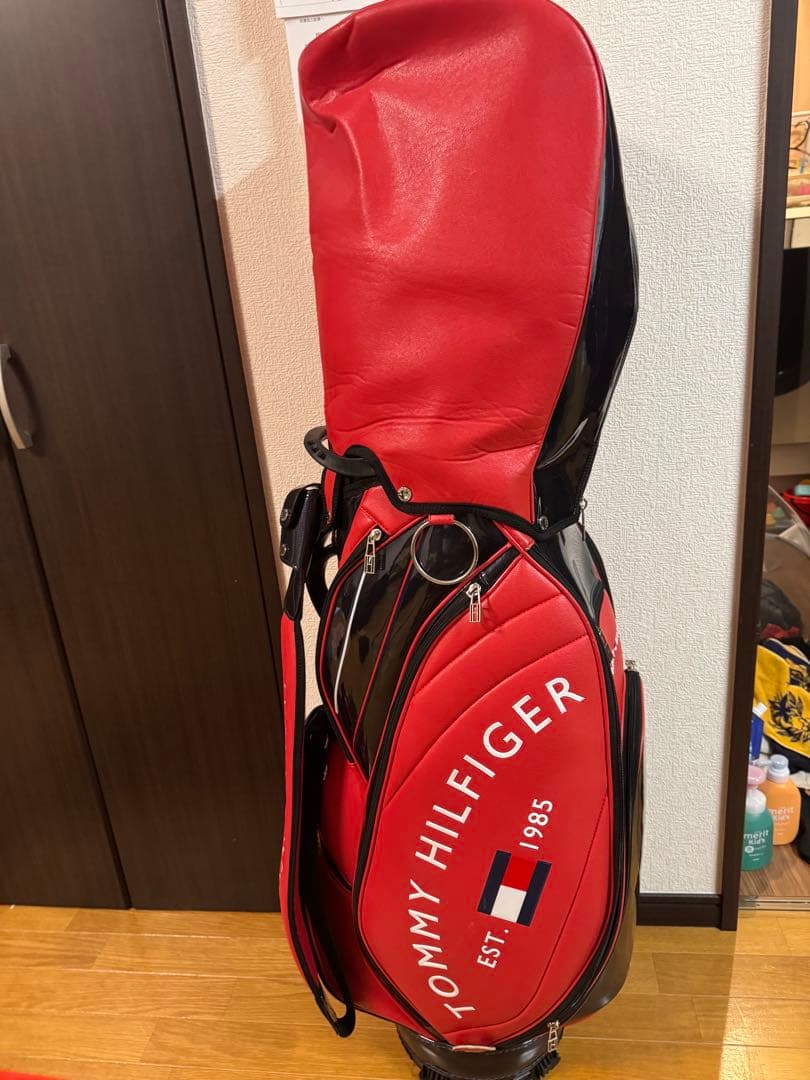   キャディバッグ レッド　新品ネームプレート付