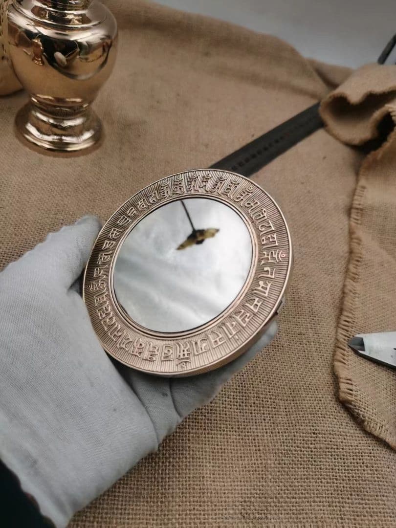 【修縁堂】準提鏡 青銅バフ仕上げ 密教法具 法器法具