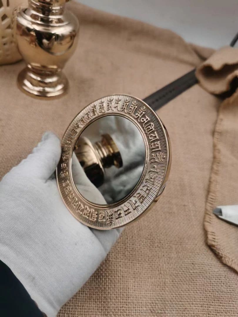 【修縁堂】準提鏡 青銅バフ仕上げ 密教法具 法器法具