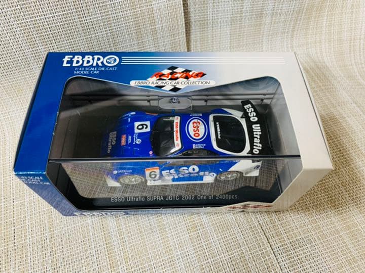 外箱未開封 エブロ 1/43 esso エッソ スープラ 2002 JGTC