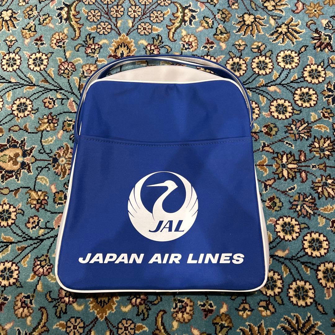 JALノベルティバッグ　ショルダーバッグ　ブルー　青　レトロ　底板付